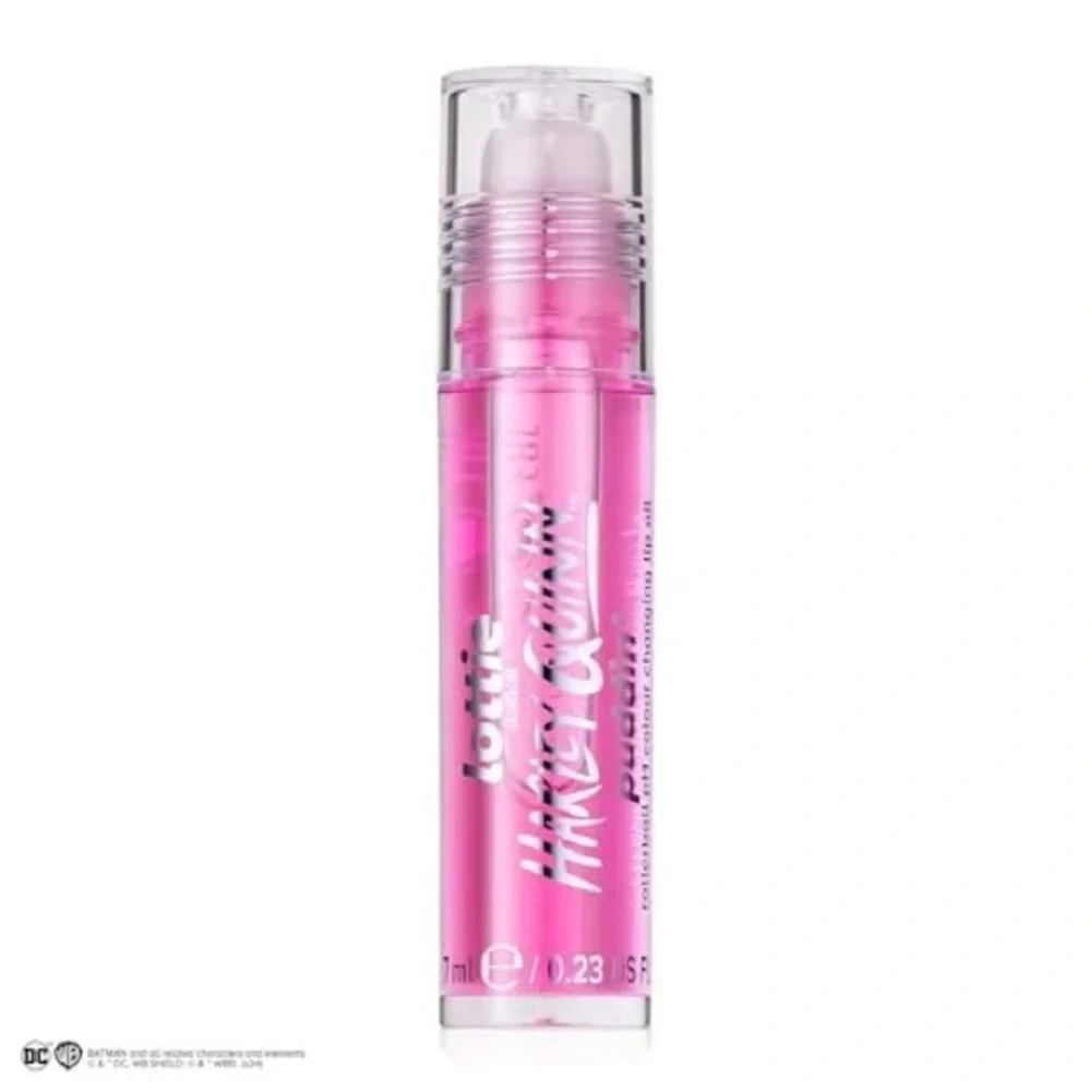 Lottie London Harley Quinn color changing Lip Oil sheer pink